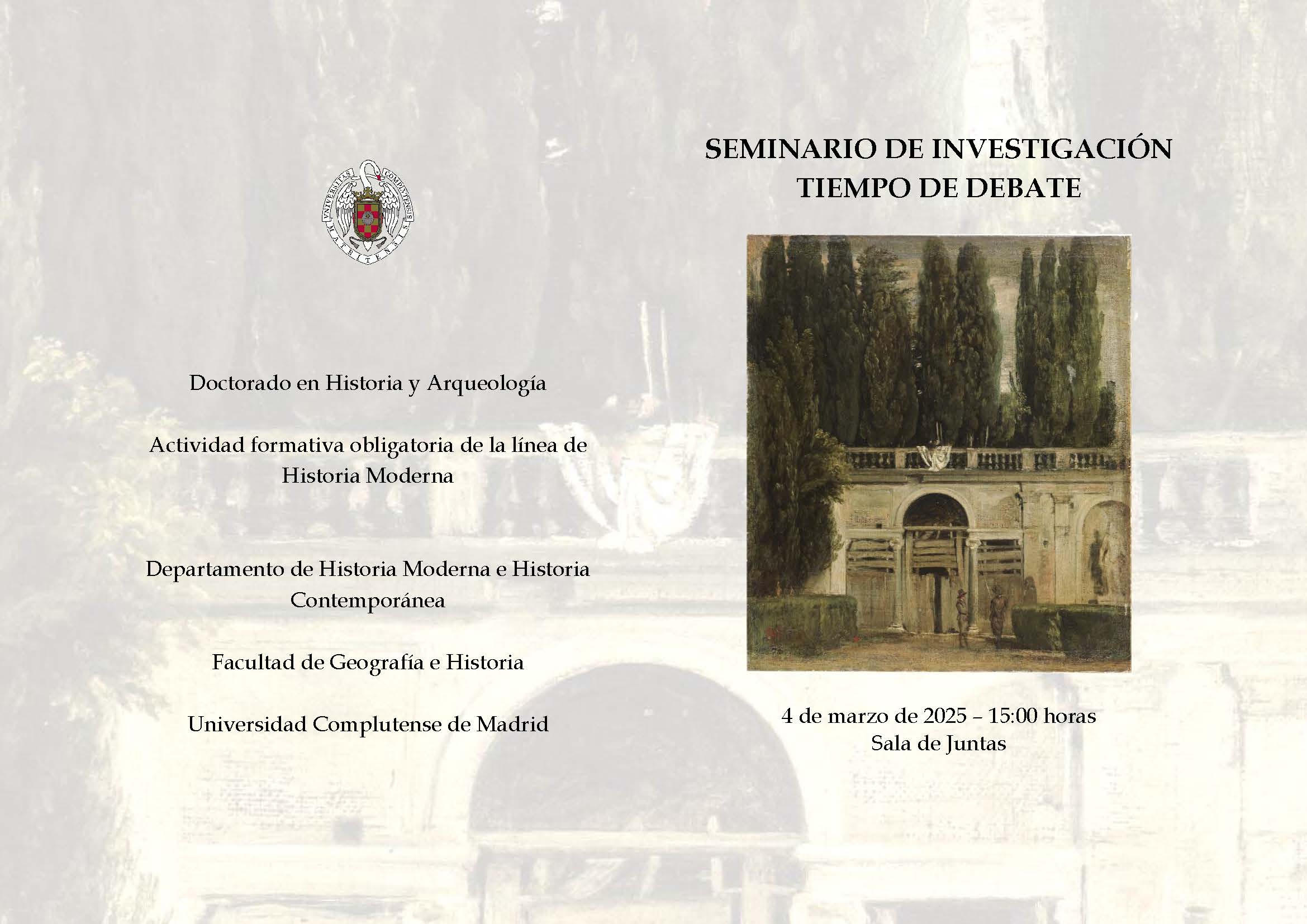 Seminario de Investigación Tiempo de Debate - Curso 2024-2025 (4.03.2025)